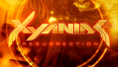 Xyanide Resurrection title screen for PSP